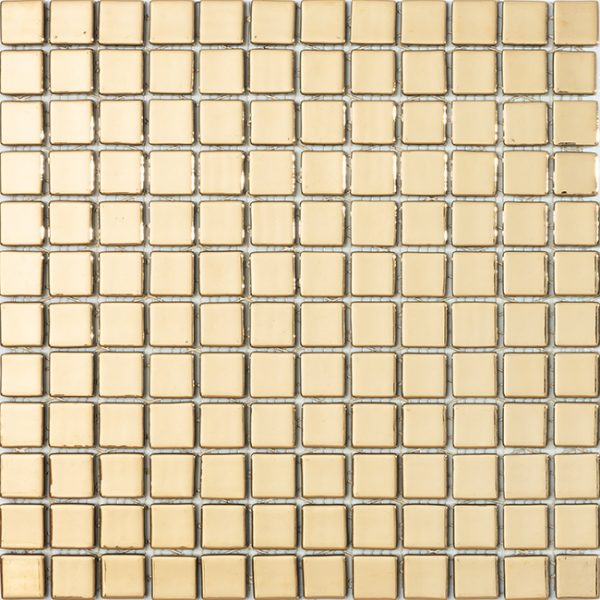 podium gold 25x25mm metallic glass mosaics