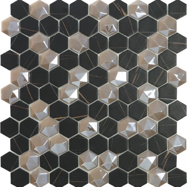 supreme sahara mix hex mosaics by malford ceramics