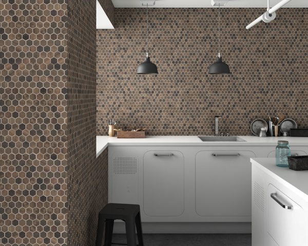 wood royal dark hex mosaics 1