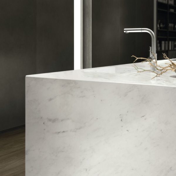 bianco carrara marble look tile by malford ceramics - tiles singapore