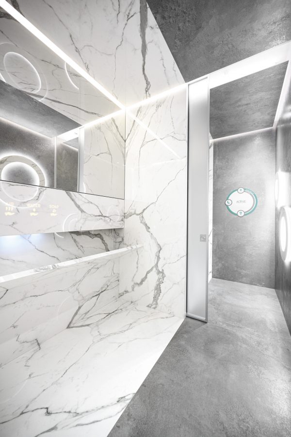 bianco statuario marble look tile by malford ceramics - tiles singapore