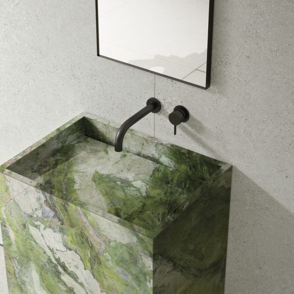 brilliant green marble look tile by malford ceramics - tiles singapore