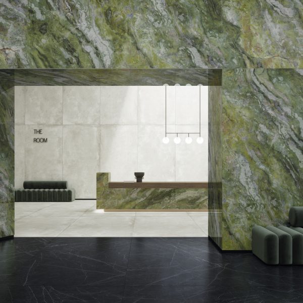 brilliant green marble look tile by malford ceramics - tiles singapore