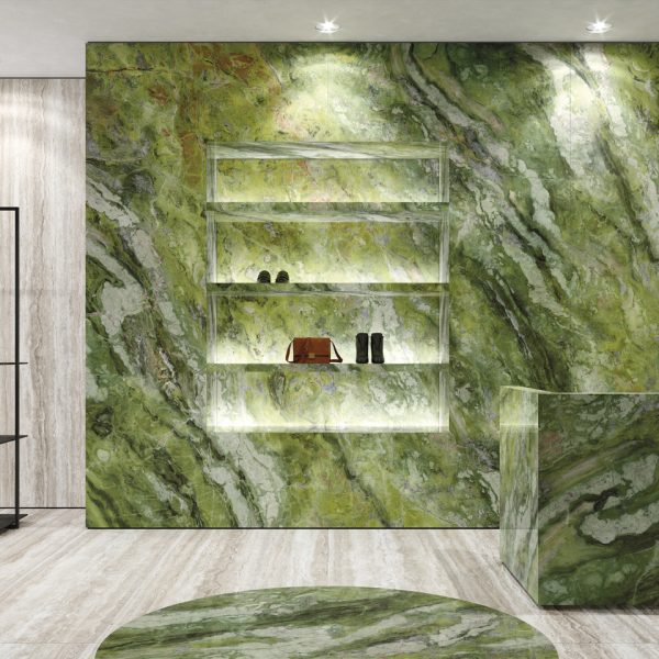 brilliant green marble look tile by malford ceramics - tiles singapore