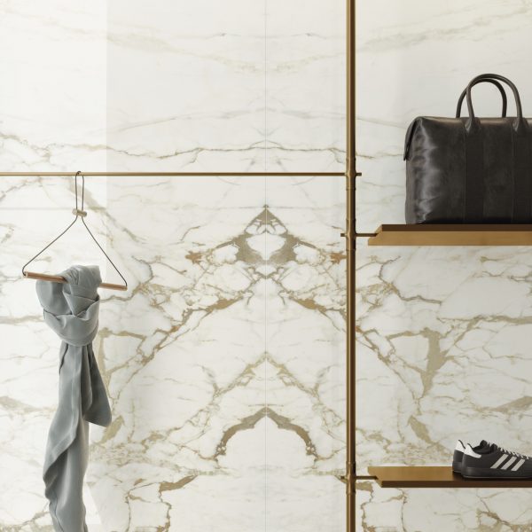 calacatta macchia vecchia marble look tile by malford ceramics - tiles singapore