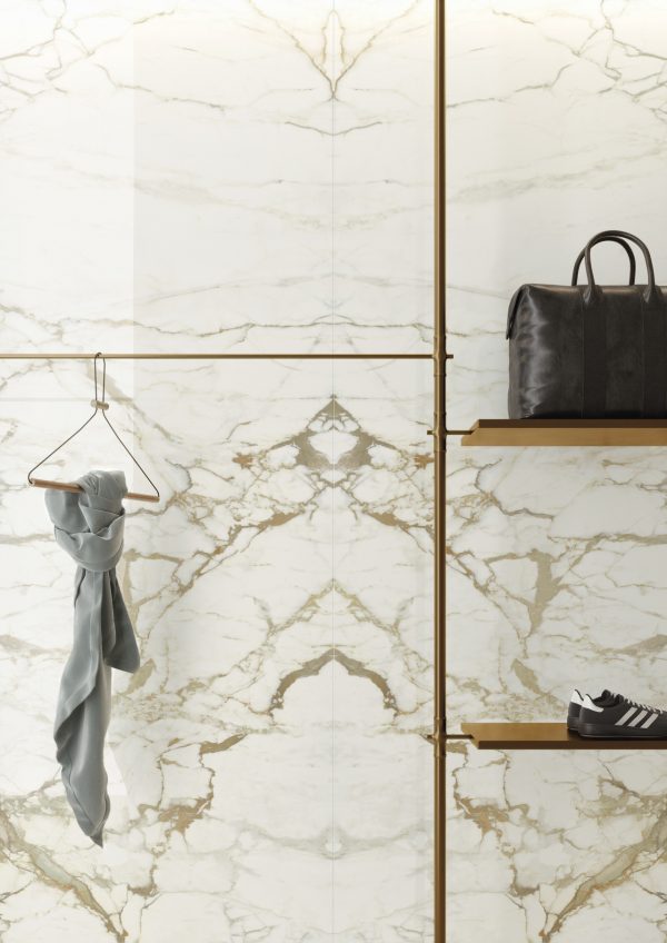 calacatta macchia vecchia marble look tile by malford ceramics - tiles singapore