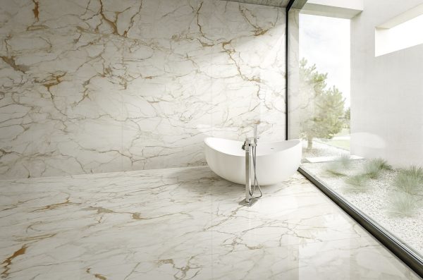 calacatta macchia vecchia marble look tile by malford ceramics - tiles singapore