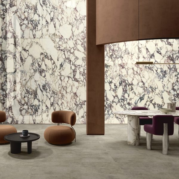 calacatta viola marble look tile by malford ceramics - tiles singapore