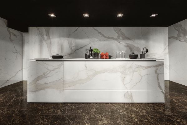 dark emperador marble look tile by malford ceramics - tiles singapore