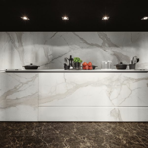 dark emperador marble look tile by malford ceramics - tiles singapore