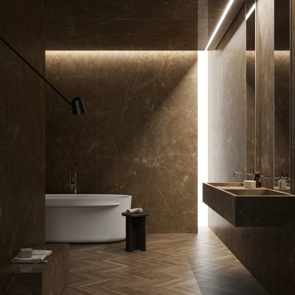 pulpis bronze marble look tile by malford ceramics - tiles singapore