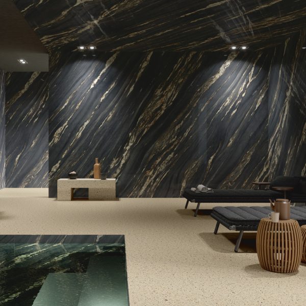 tropical black marble look tile by malford ceramics - tiles singapore