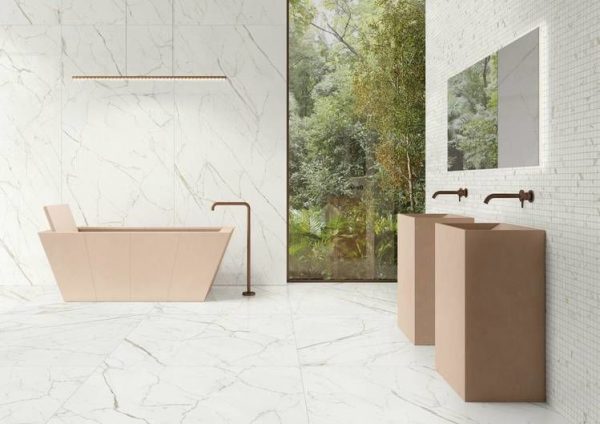 kp Elements Lux Calacatta Stuatuarietto 3 by malford ceramics