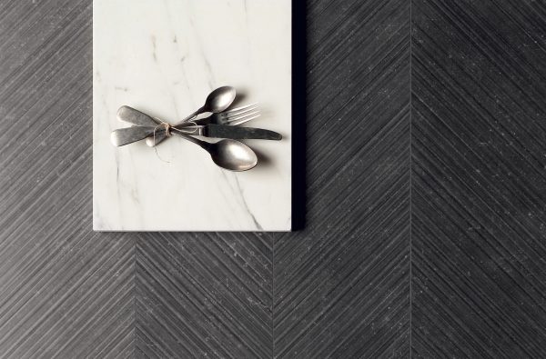 FOZF Pietre41 Chevron Triple Black 2 by Malford Ceramics